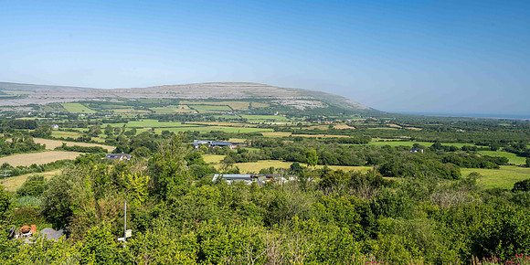 View over The Burren (limestone visible in the background)