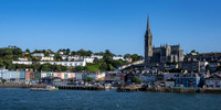 Cobh town with St Colman's Cathedral