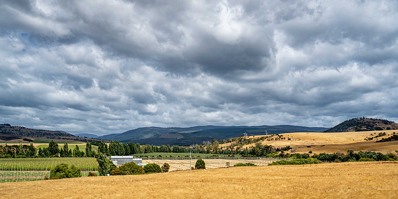 Landscape along the B61 near Karanja