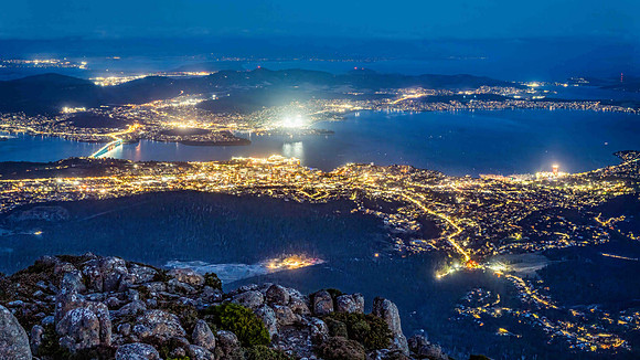 Hobart from Mt. Wellington