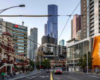 Melbourne Cityscape with Aurora Skyscraper