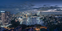 Lavender Bay and Sydney Harbour Bridge, Australia