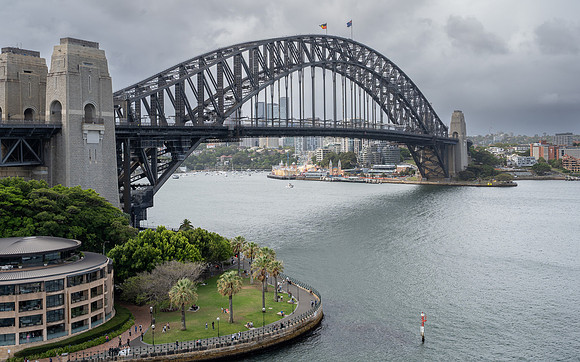 Sydney Harbour Bridge from Inside Sydney Opera House