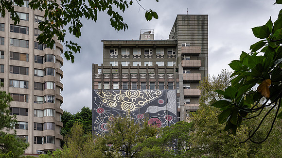 Mural in front of the Ketagalan Culture Centre