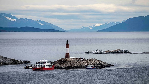 Island with Seals and Cormorants in Ushuaia Bay