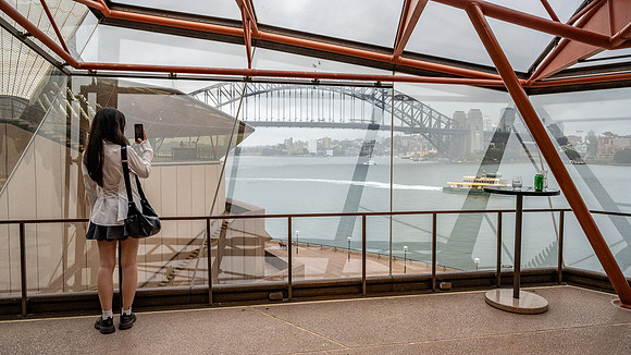 Sydney Harbour Bridge from Inside Sydney Opera House