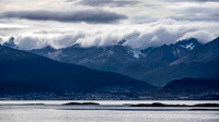View of Ushuaia with Glaciers Above
