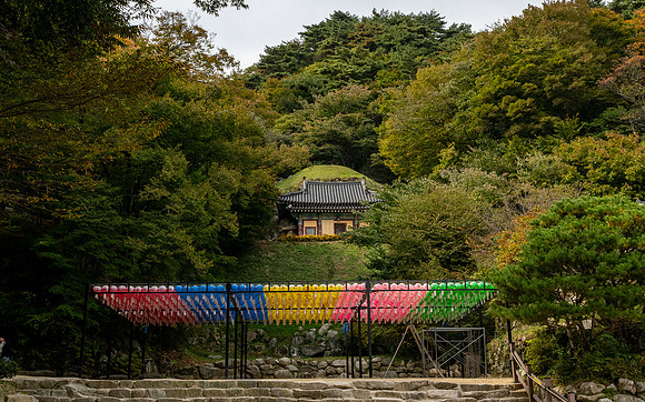The Seokguram Grotto containing the Buddha