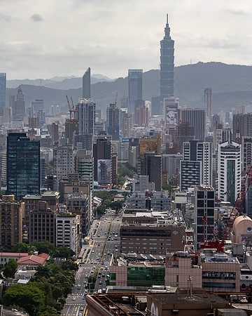 View over Taipei and the Taipei 101 tower