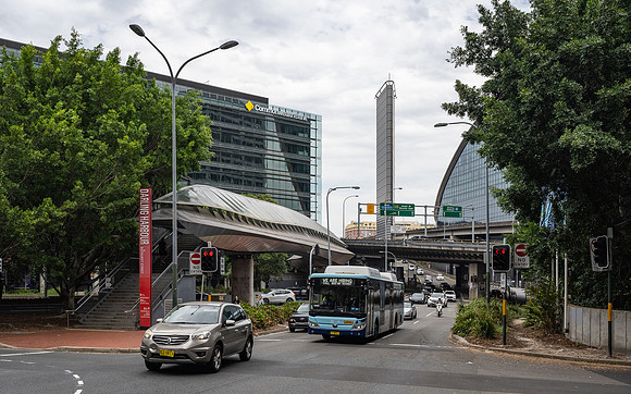 Looking down the Western Distributor Road