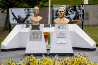 Statues of Evita Peron and Juan Domingo Peron