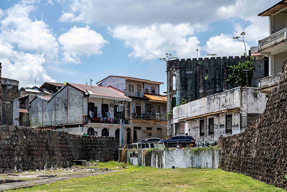 Walls in in Casco Viejo (Old Panama) dating back to 1673