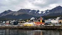 View of Ushuaia with Glaciers Above