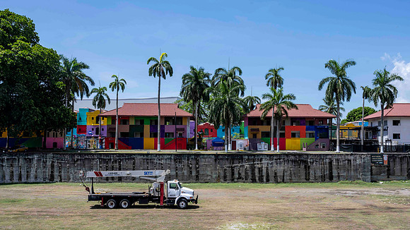 Part of original town and housing for canal workers (US Territory)