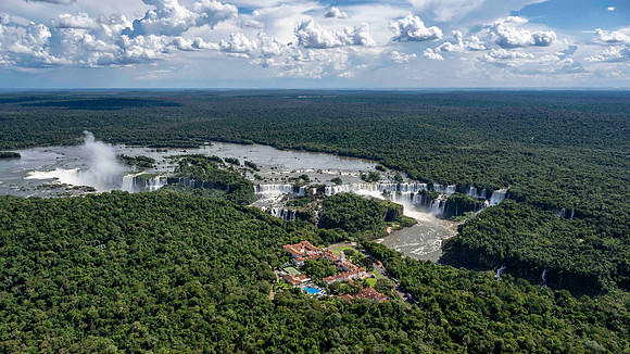 Iguazu Falls - Brazilian Side - Helicopter Shot