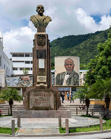 Statue of Eloy Alfaro, native son of Montecristi, first elected President of Ecuador
