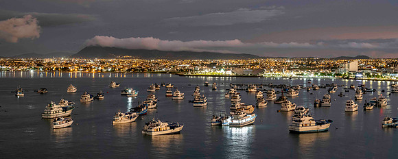 Town of Manta at Twilight