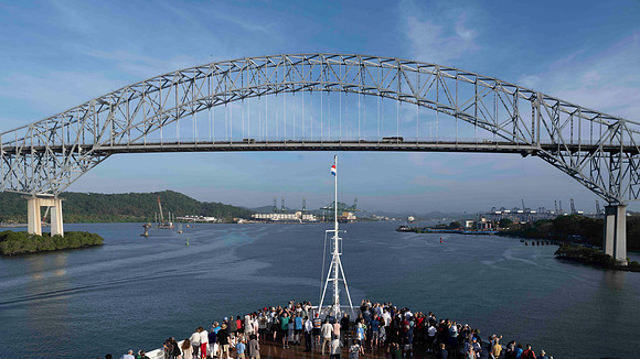 Entrance to the Canal: Americas Bridge