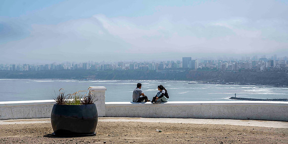 View of Chorrillos and Barranco from Morro Solar