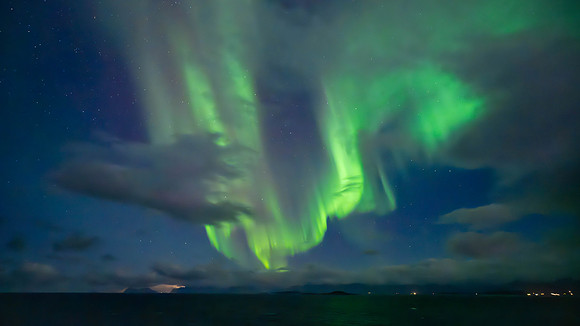 Aurora Borealis at sea