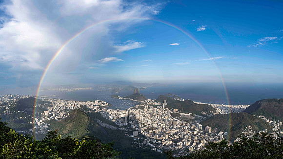 Rio from Christ the Redeemer statue after rain